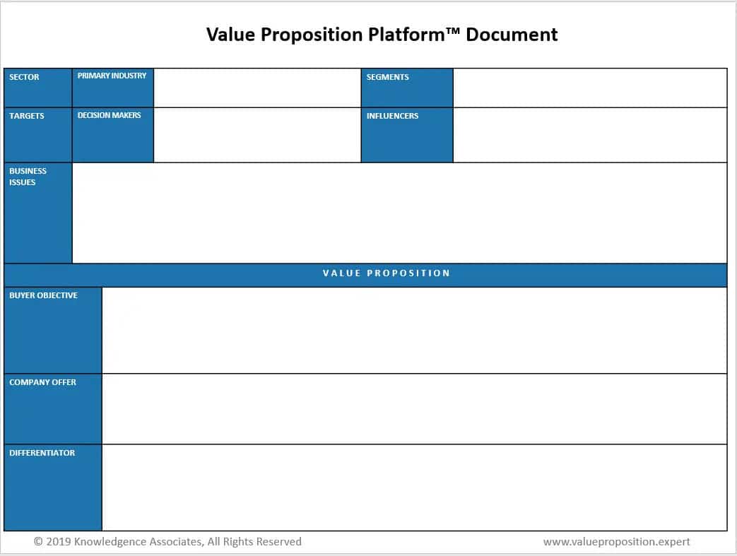 Value Proposition Template Snapshot